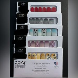 ColorStreet:Cherry Float,Pacific Water,Penguin Pty,Grapeful 4 You,Honey I’m Comb